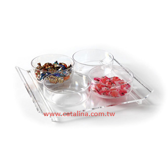 4 COMP. SERVING TRAY